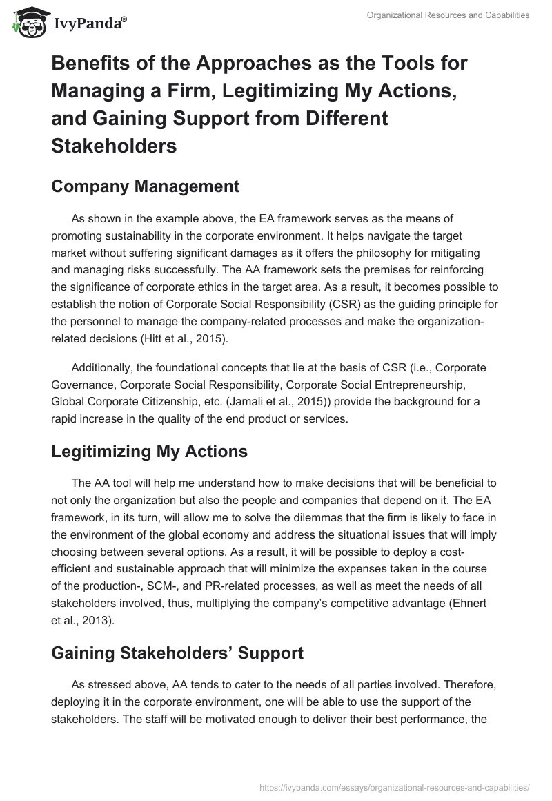 Organizational Resources and Capabilities. Page 3