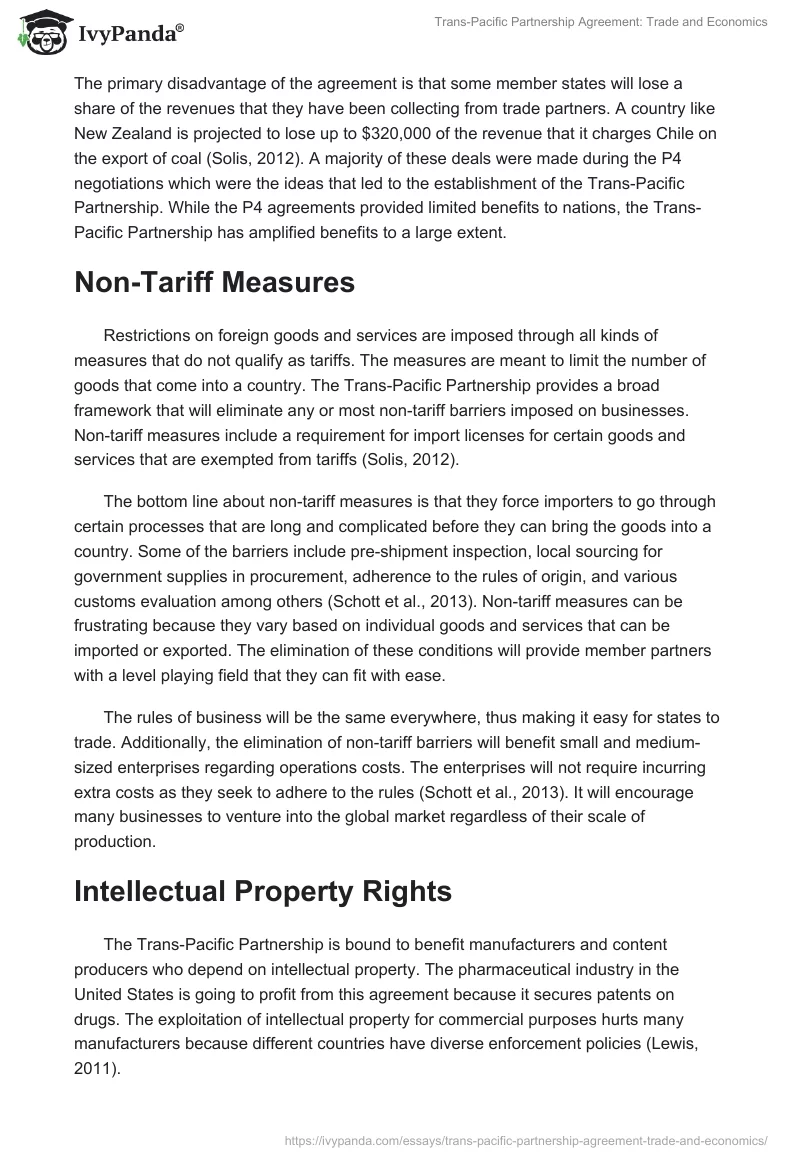 Trans-Pacific Partnership Agreement: Trade and Economics. Page 4