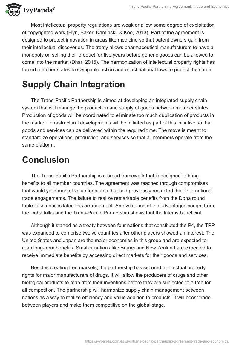 Trans-Pacific Partnership Agreement: Trade and Economics. Page 5