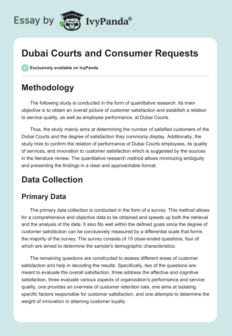 Dubai Courts and Consumer Requests. Page 1