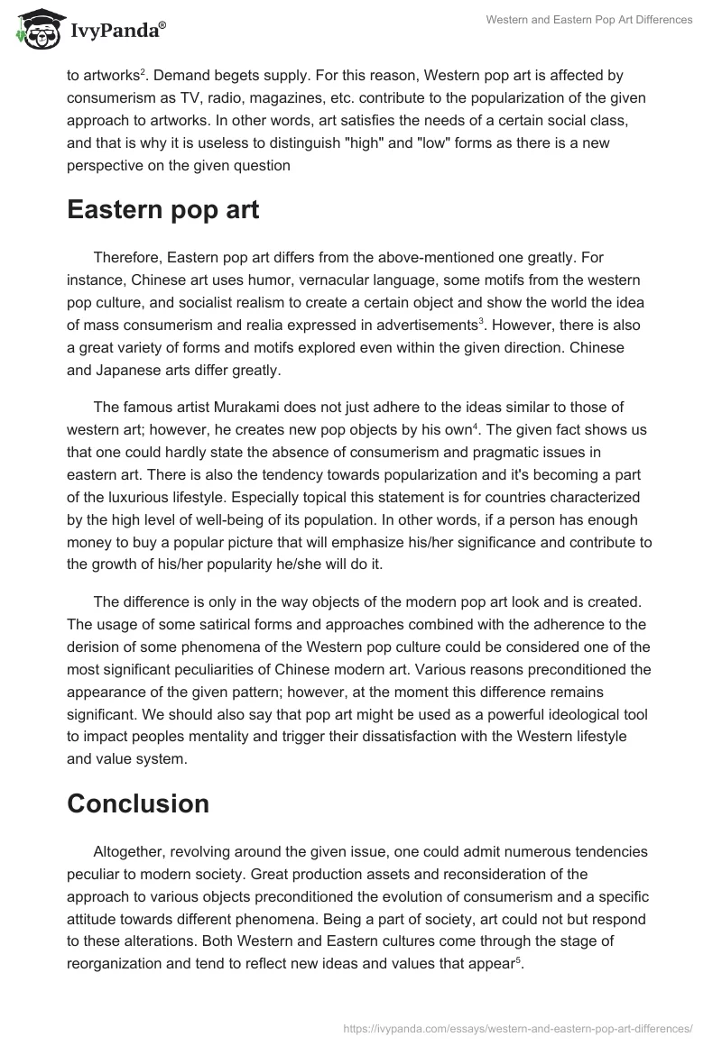 Western and Eastern Pop Art Differences. Page 2