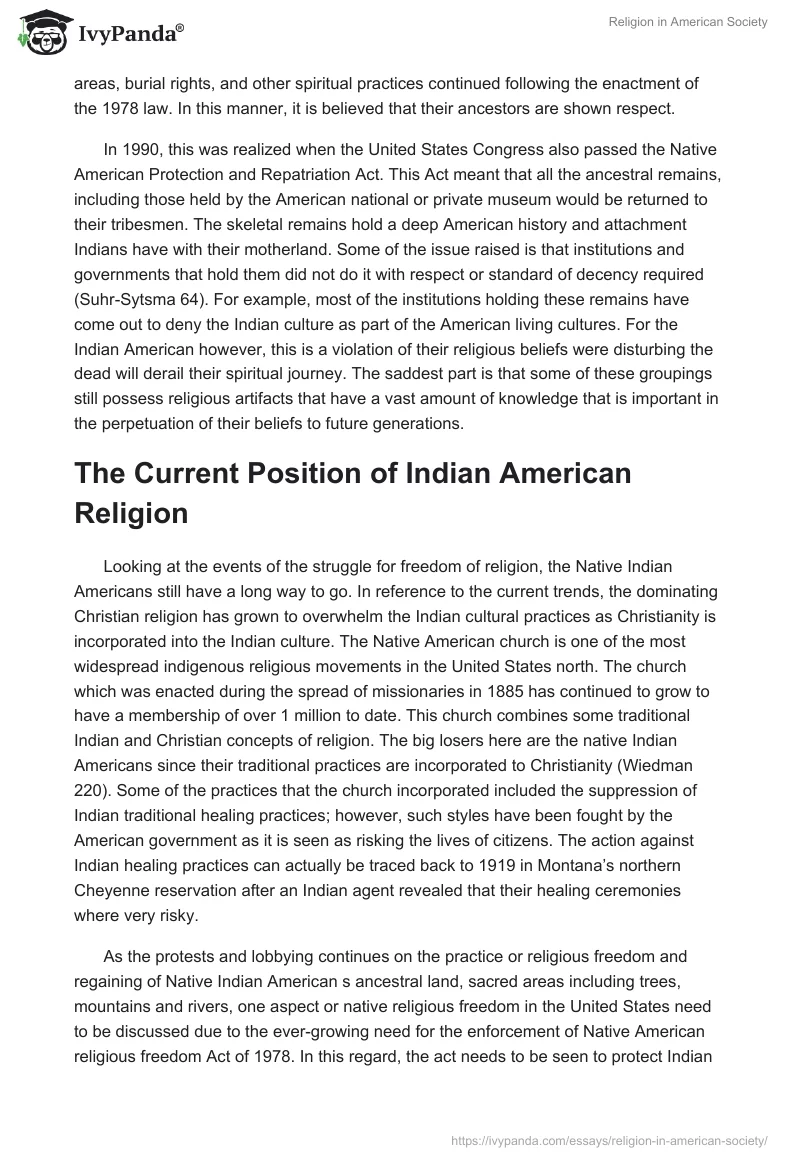 Religion in American Society. Page 3