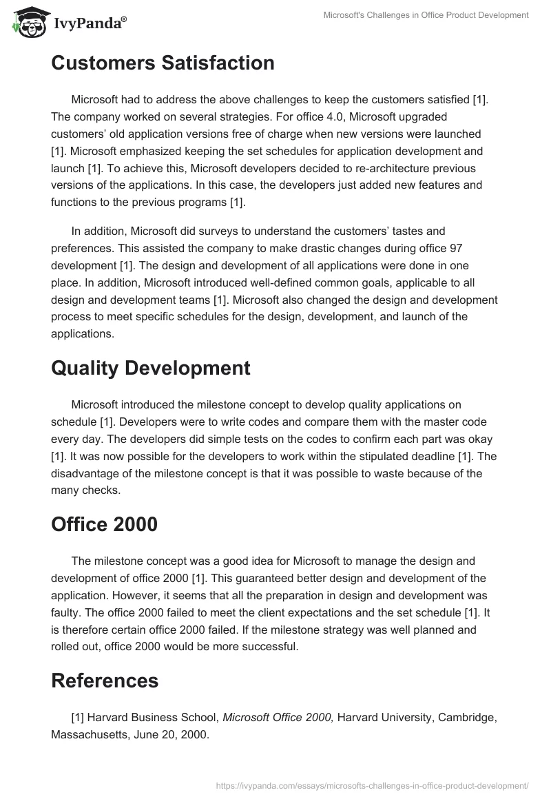 Microsoft's Challenges in Office Product Development. Page 2