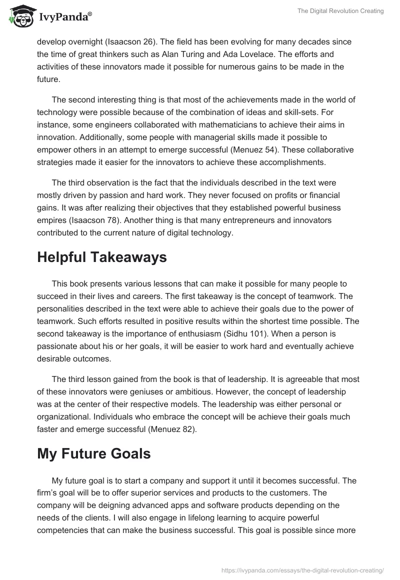 The Digital Revolution Creating. Page 2