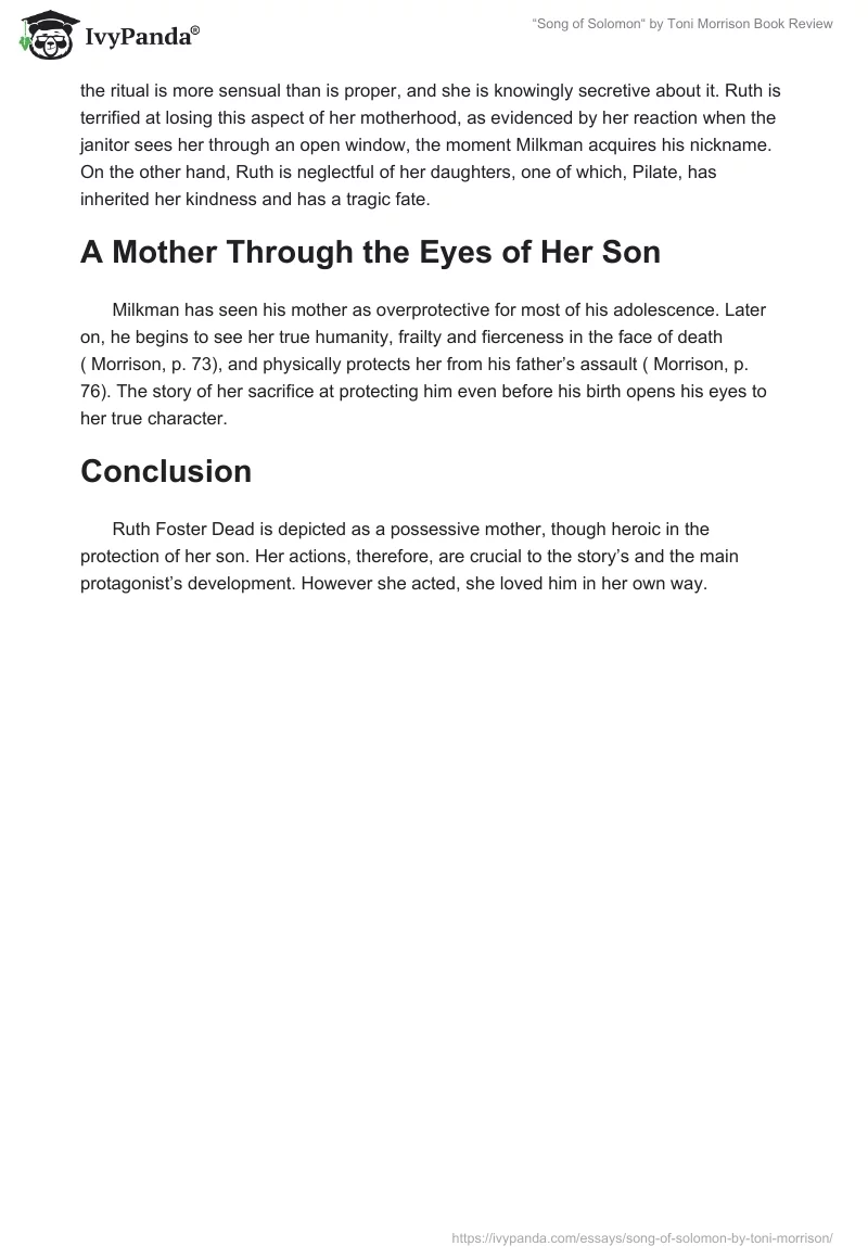 “Song of Solomon“ by Toni Morrison Book Review. Page 2