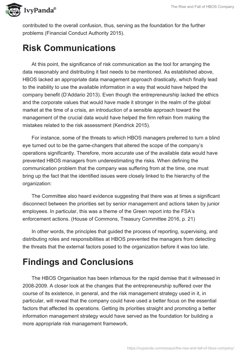 The Rise and Fall of HBOS Company. Page 5