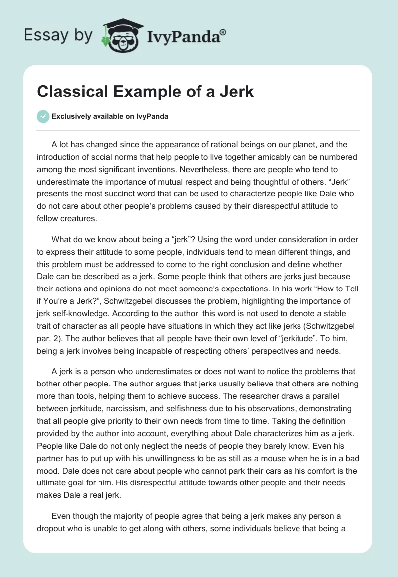 Classical Example of a Jerk. Page 1