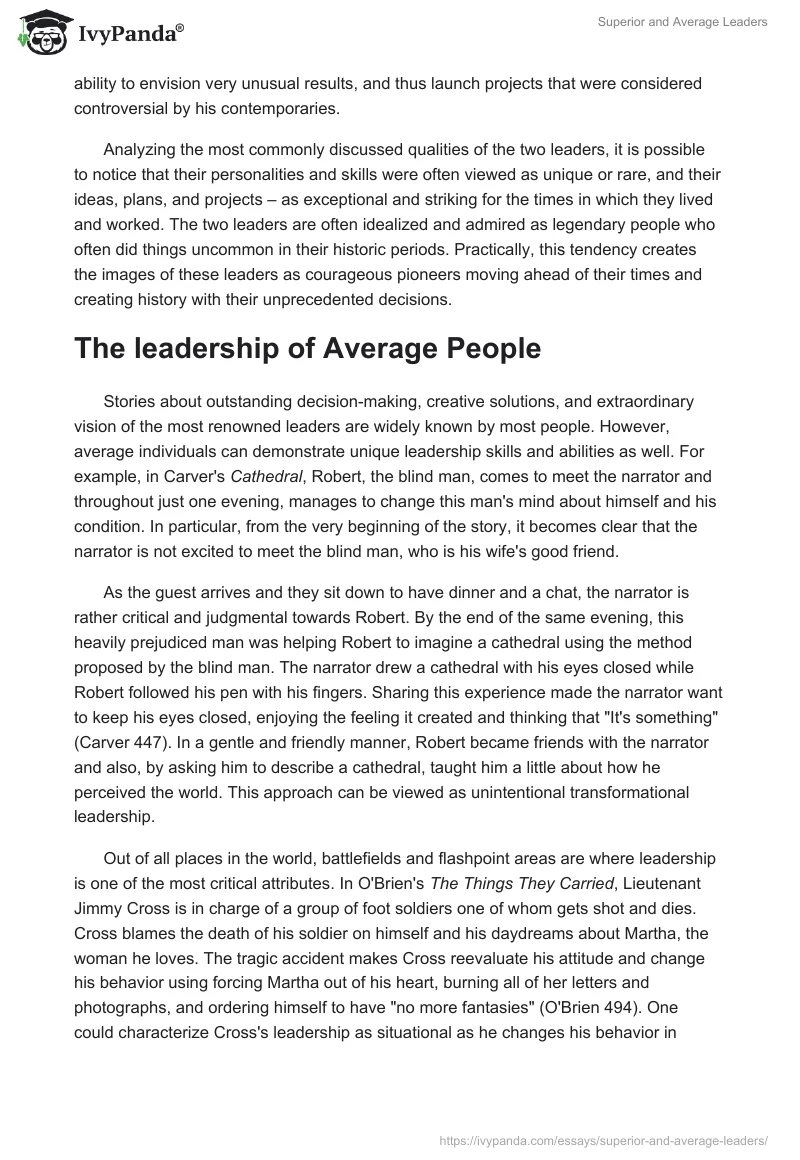 Superior and Average Leaders. Page 2