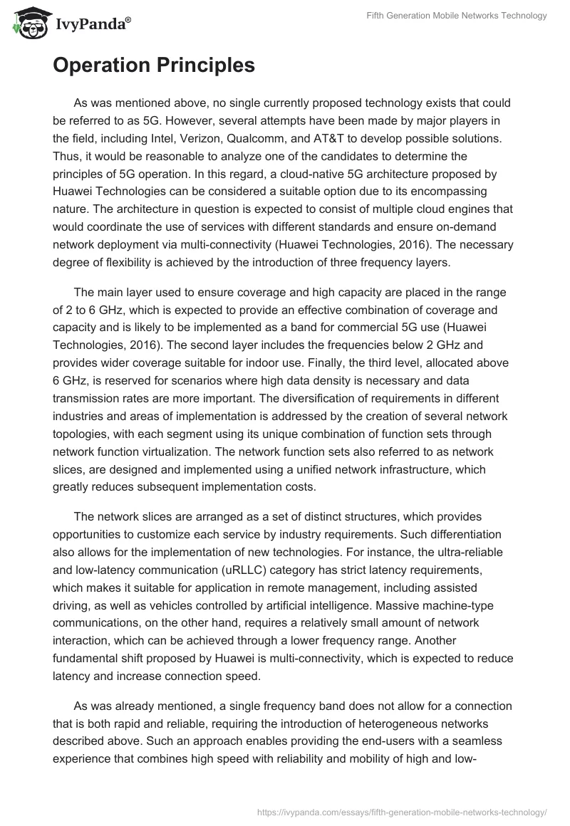 Fifth Generation Mobile Networks Technology. Page 3
