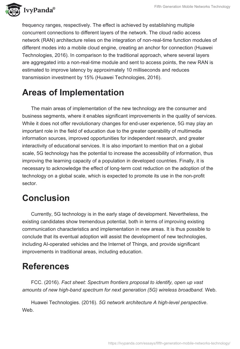 Fifth Generation Mobile Networks Technology. Page 4