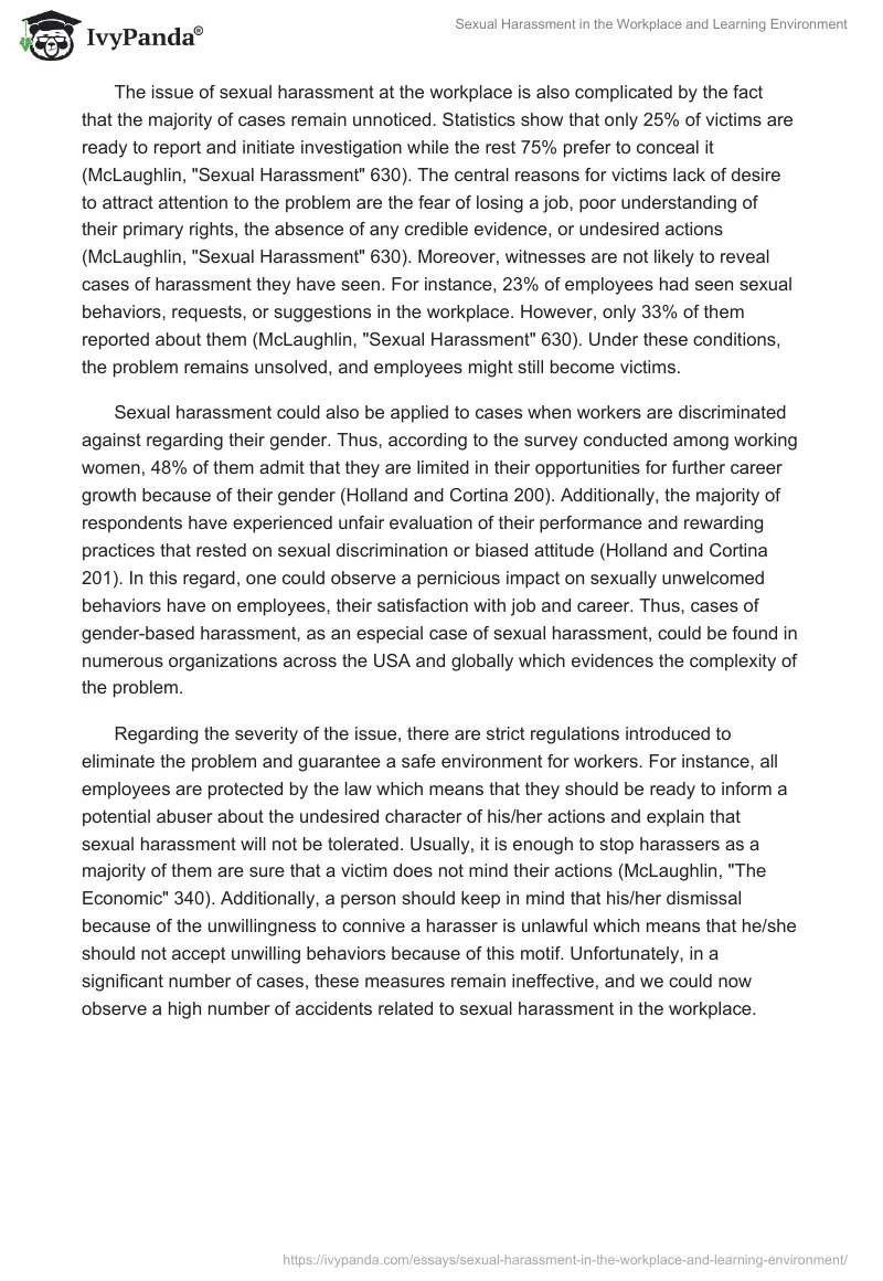 Sexual Harassment in the Workplace and Learning Environment. Page 2