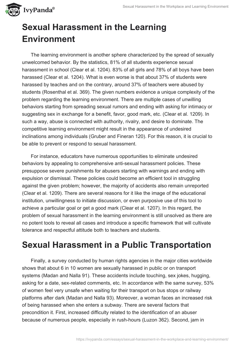 Sexual Harassment in the Workplace and Learning Environment. Page 3