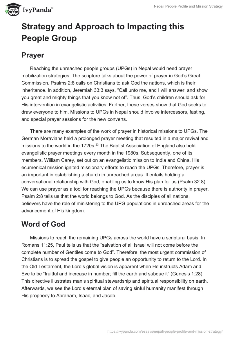 Nepali People Profile and Mission Strategy. Page 5