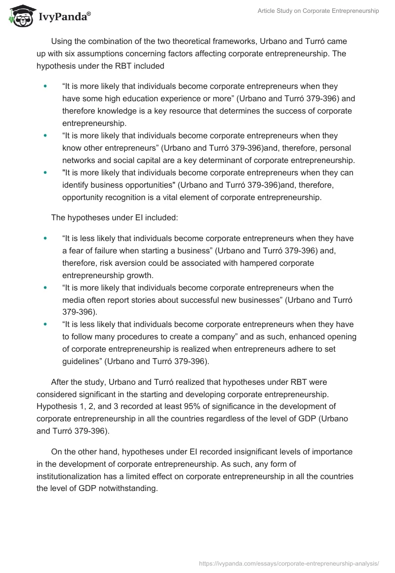 Article Study on Corporate Entrepreneurship. Page 2