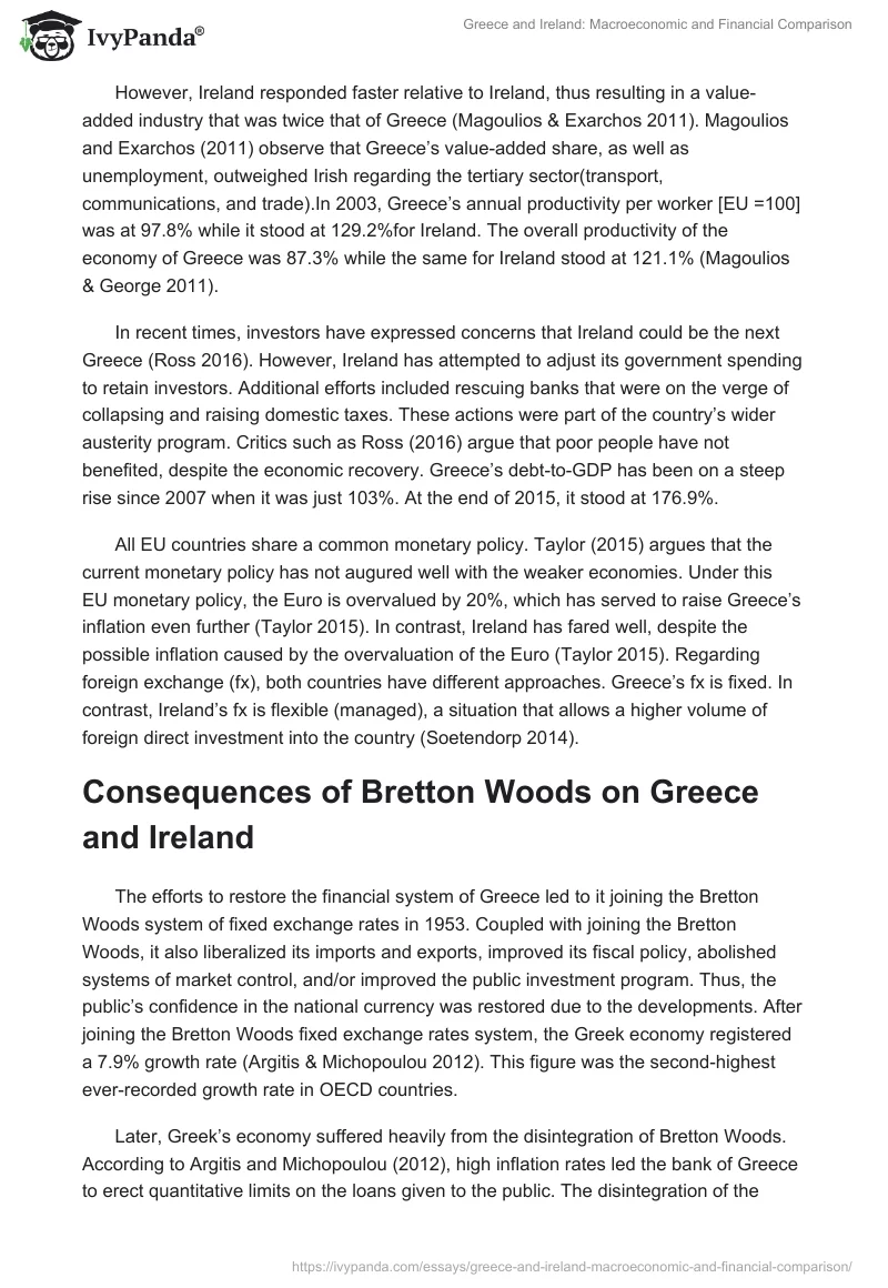 Greece and Ireland: Macroeconomic and Financial Comparison. Page 4