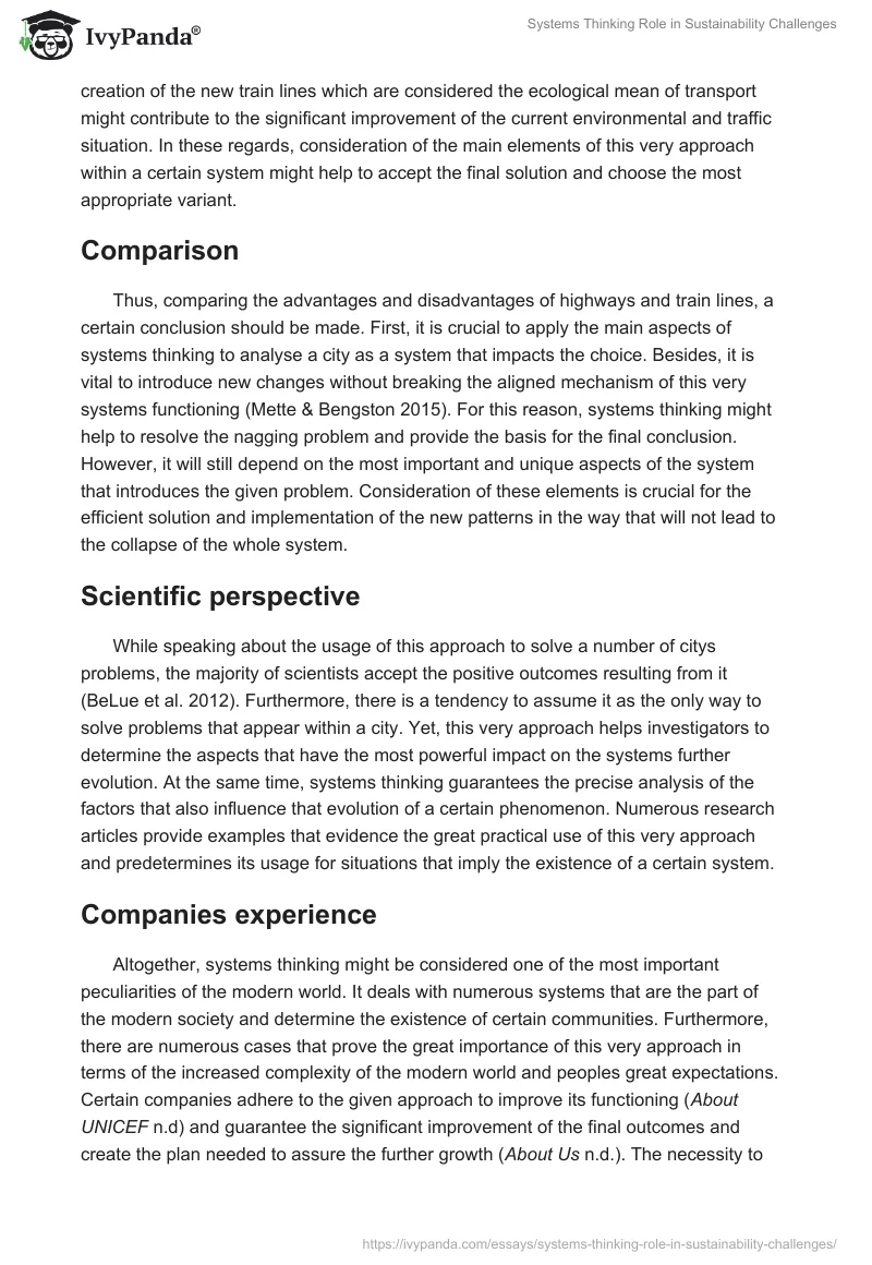 Systems Thinking Role in Sustainability Challenges. Page 5