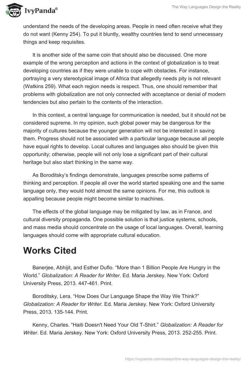 The Way Languages Design the Reality. Page 3