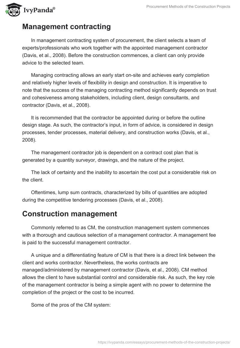Procurement Methods of the Construction Projects. Page 5