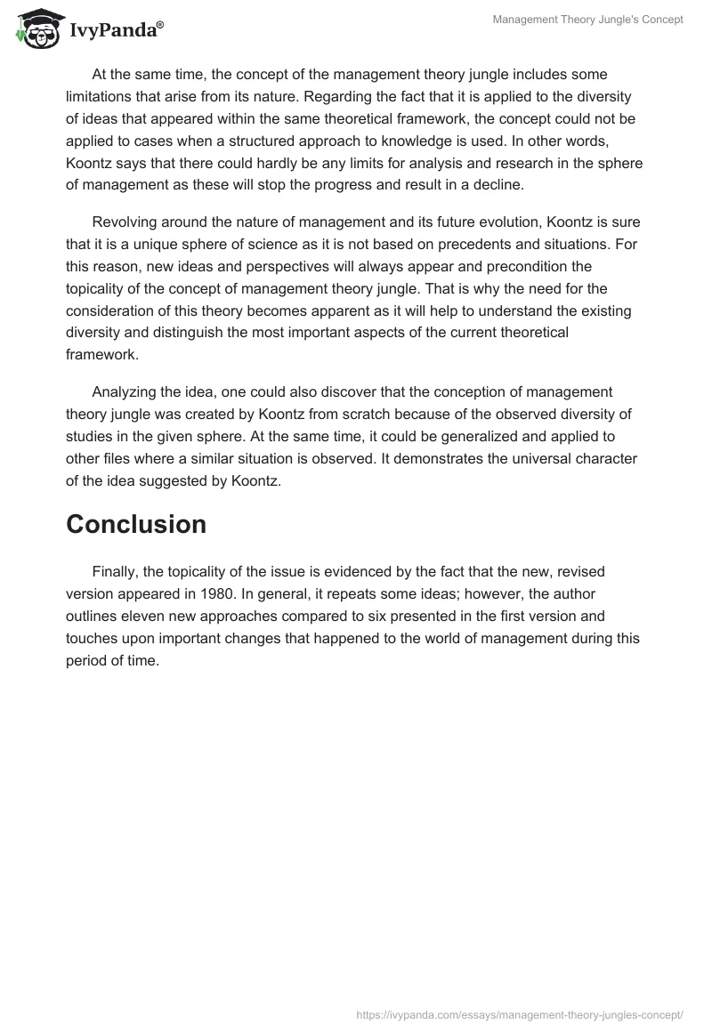 Management Theory Jungle's Concept. Page 2
