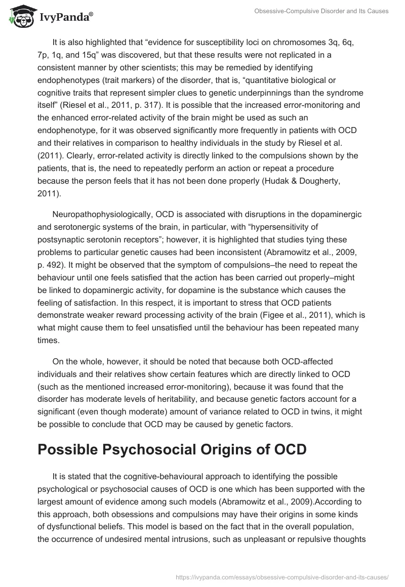 Obsessive-Compulsive Disorder and Its Causes. Page 3