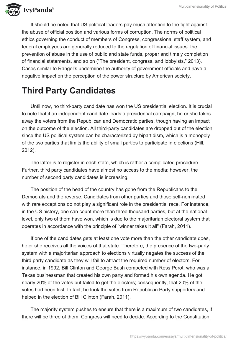 Multidimensionality of Politics. Page 2