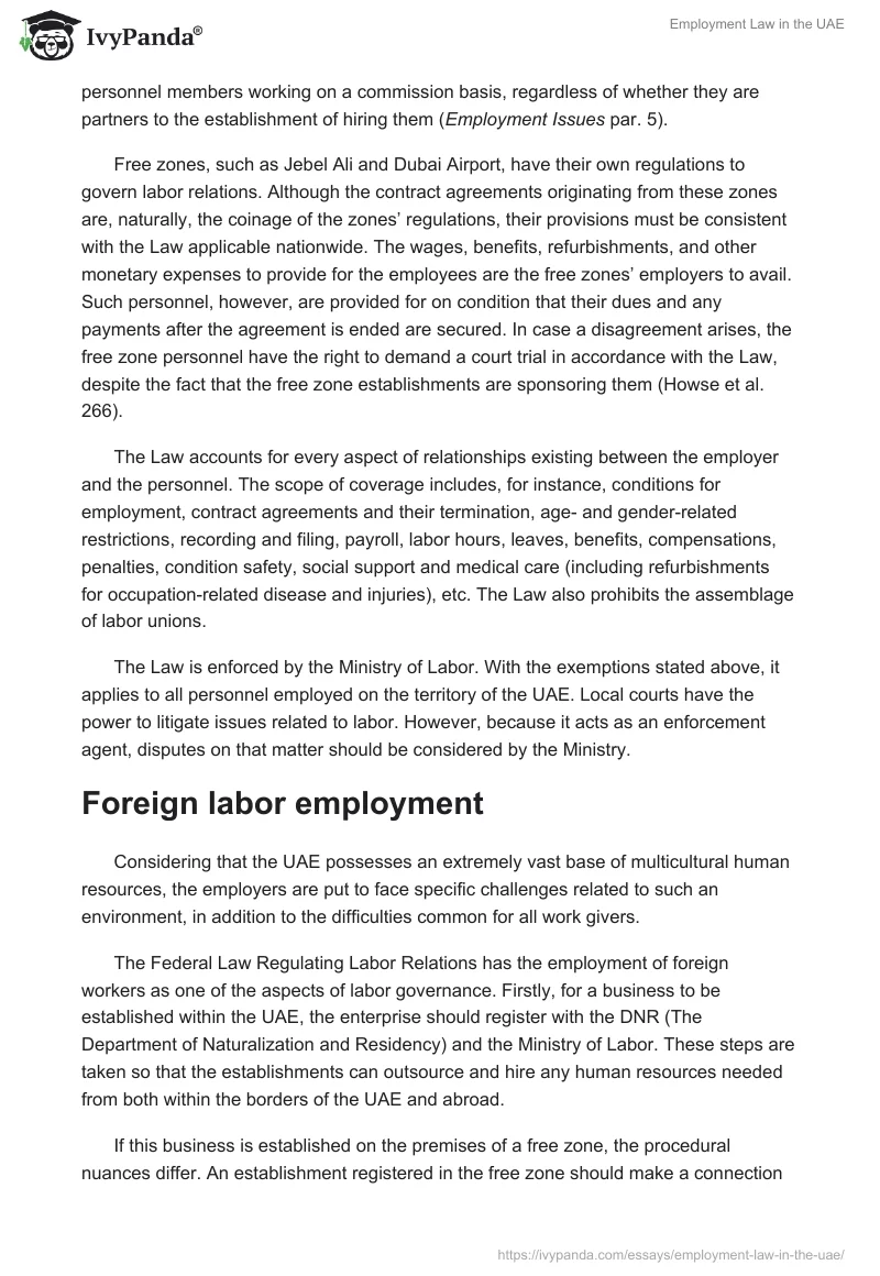 Employment Law in the UAE. Page 2