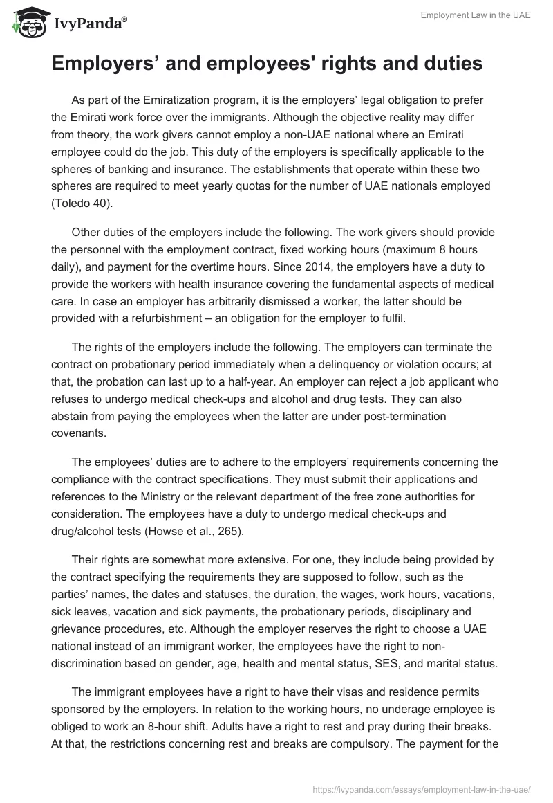 Employment Law in the UAE. Page 4
