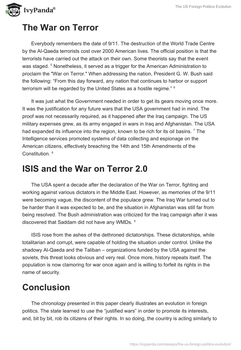 The US Foreign Politics Evolution. Page 3