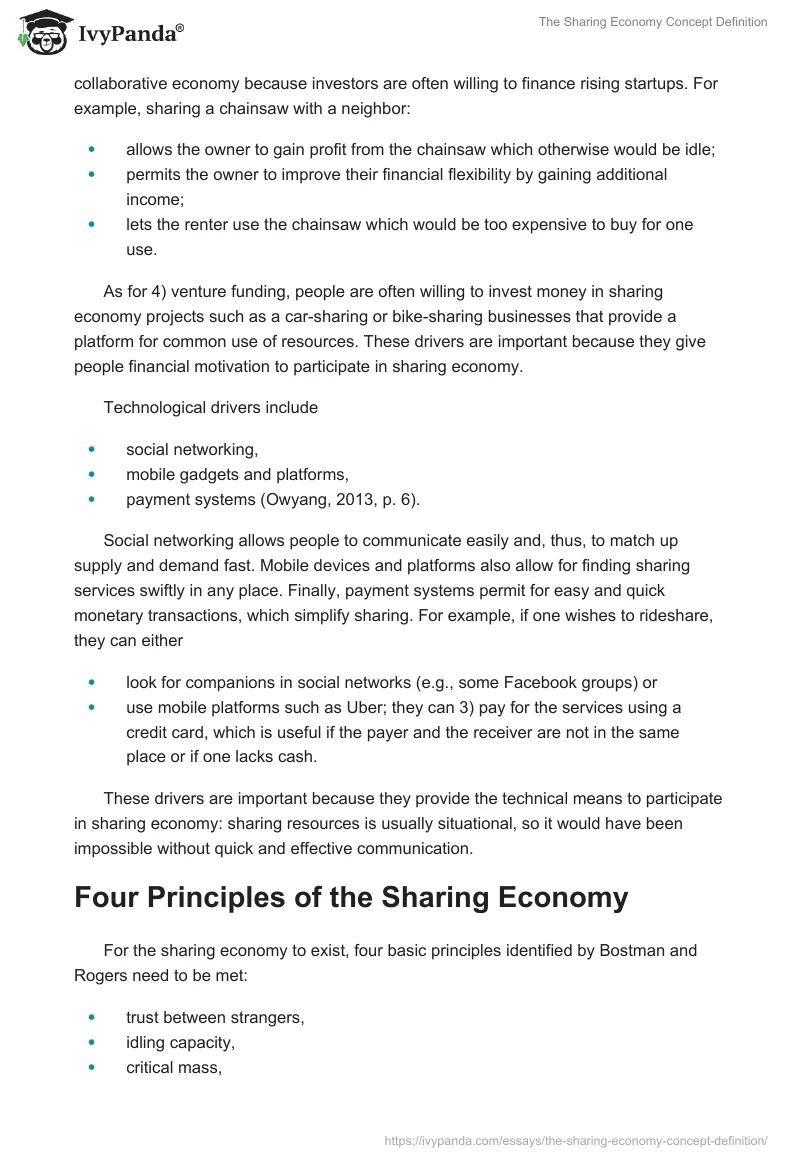 The Sharing Economy Concept Definition. Page 3
