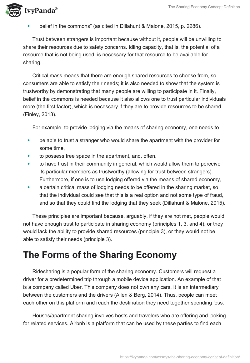 The Sharing Economy Concept Definition. Page 4
