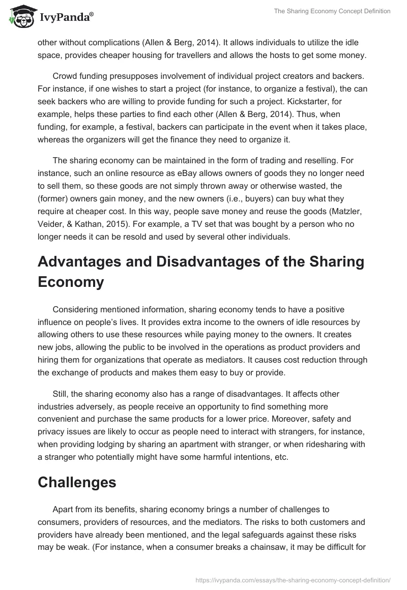 The Sharing Economy Concept Definition. Page 5