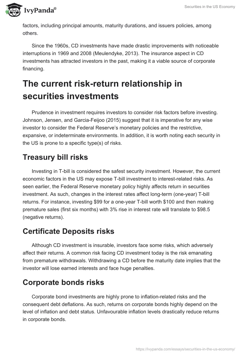 Securities in the US Economy. Page 3