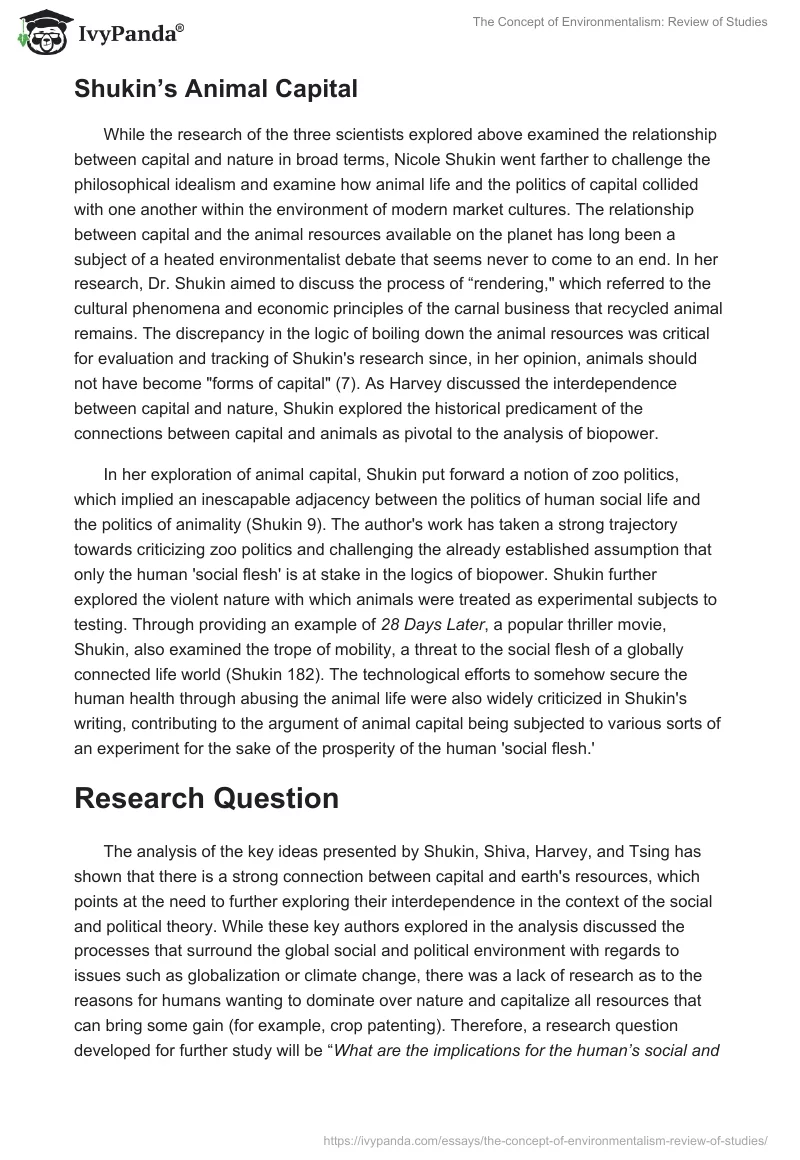 The Concept of Environmentalism: Review of Studies. Page 5