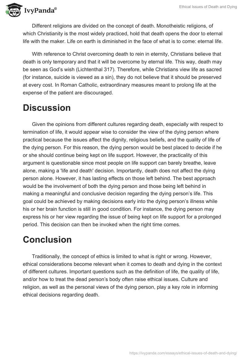 Ethical Issues of Death and Dying. Page 5