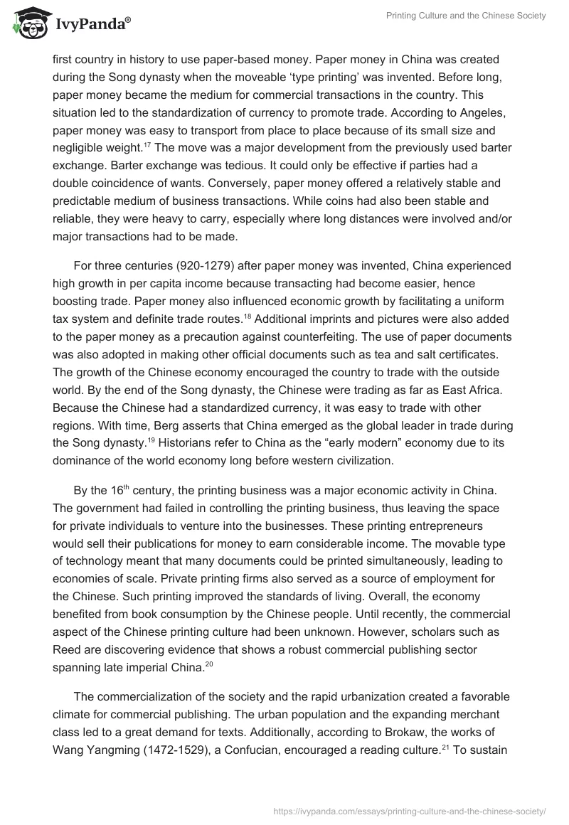 Printing Culture and the Chinese Society. Page 5