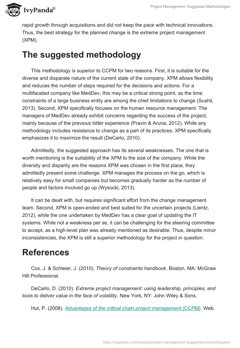 Project Management: Suggested Methodologies. Page 2