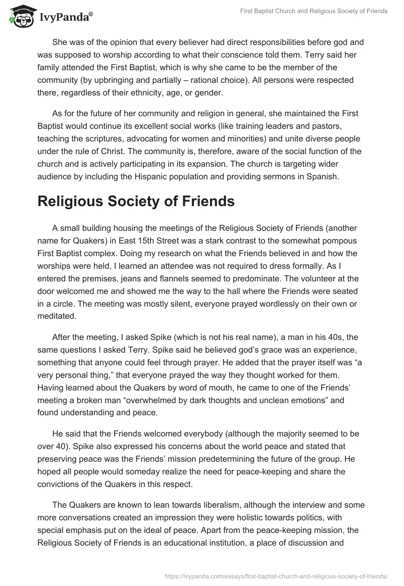 First Baptist Church and Religious Society of Friends. Page 2