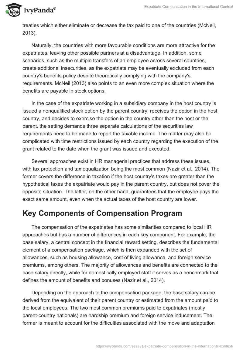 Expatriate Compensation in the International Context. Page 4