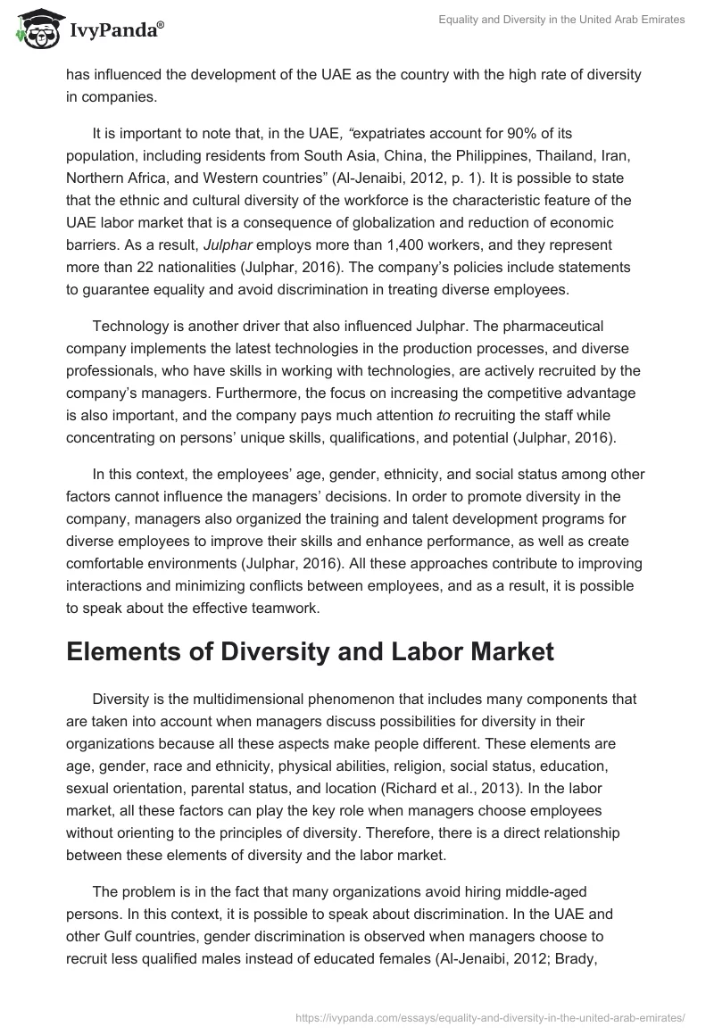 Equality and Diversity in the United Arab Emirates. Page 3