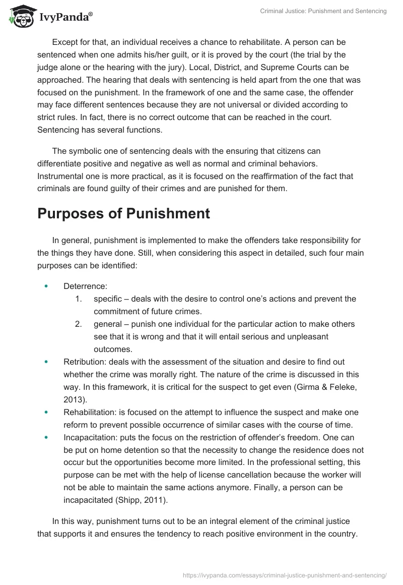 Criminal Justice: Punishment and Sentencing. Page 3