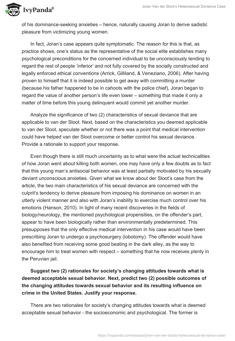 Joran Van der Sloot’s Heterosexual Deviance Case. Page 2