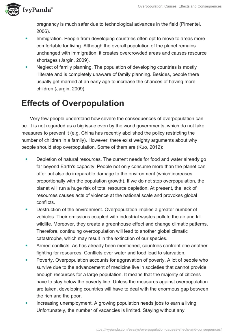 Overpopulation: Causes, Effects and Consequences. Page 2