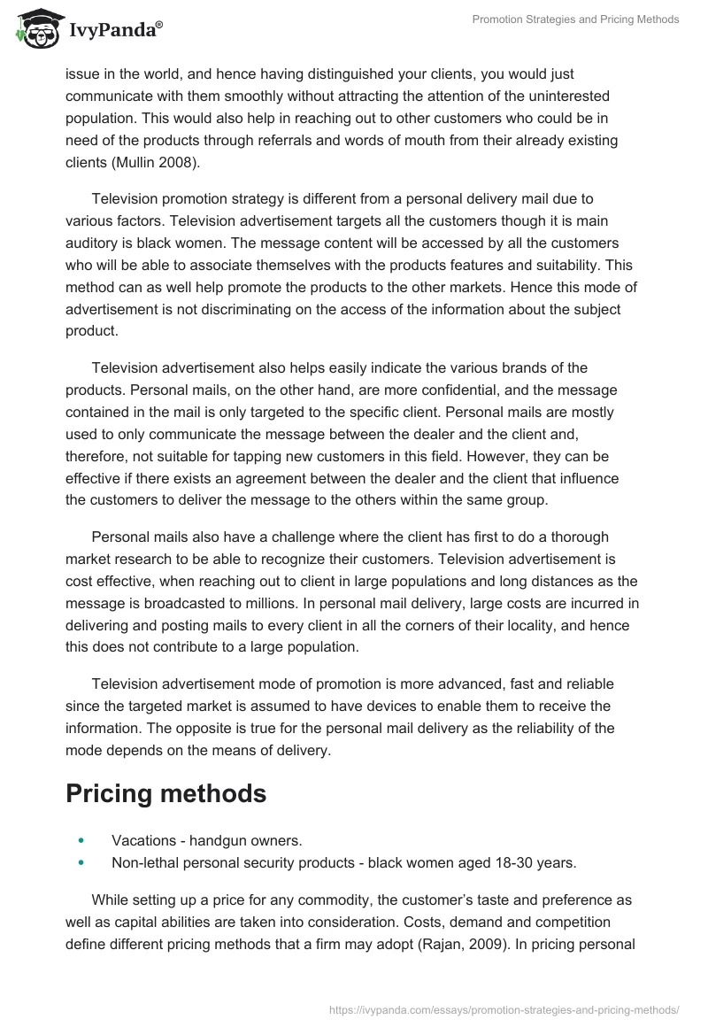 Promotion Strategies and Pricing Methods. Page 2