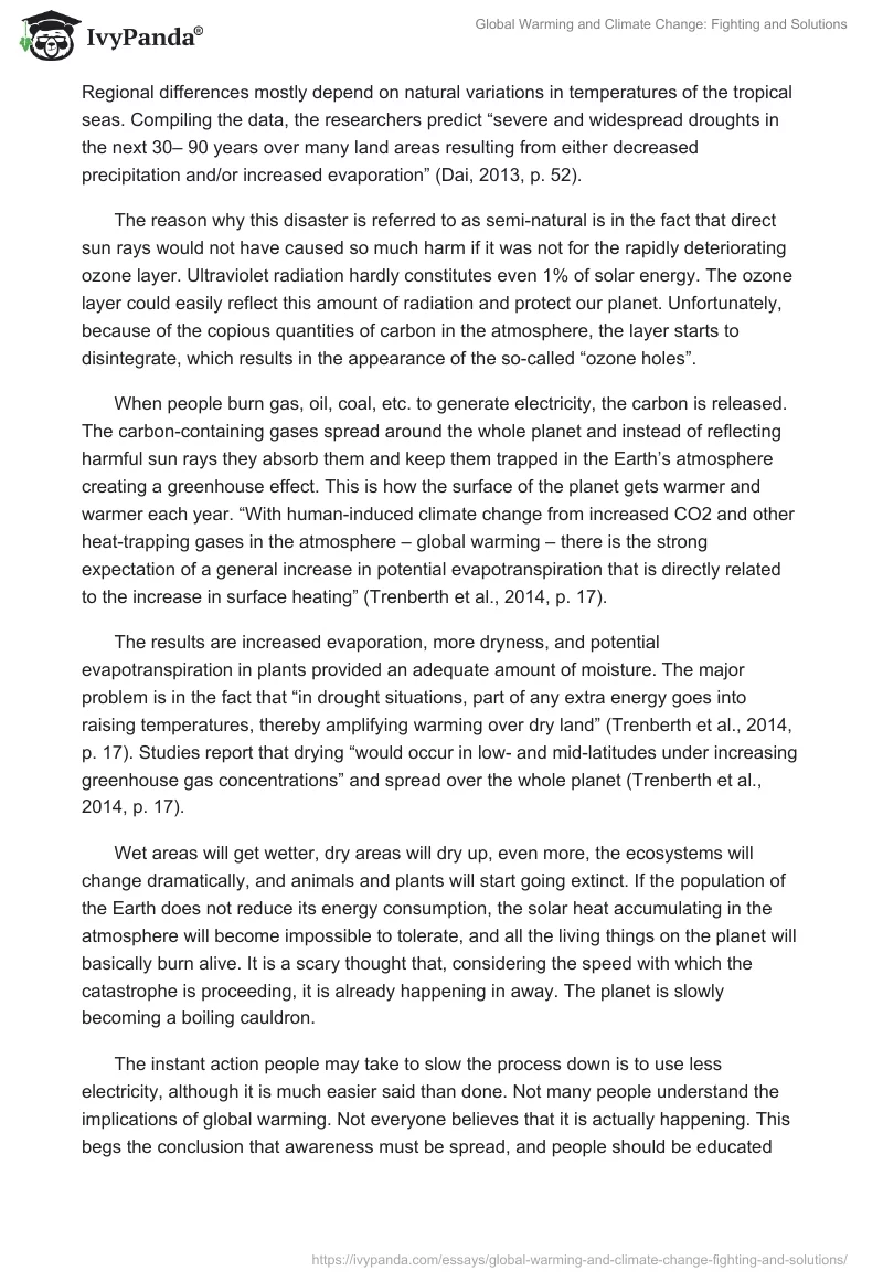 Global Warming and Climate Change: Fighting and Solutions. Page 2