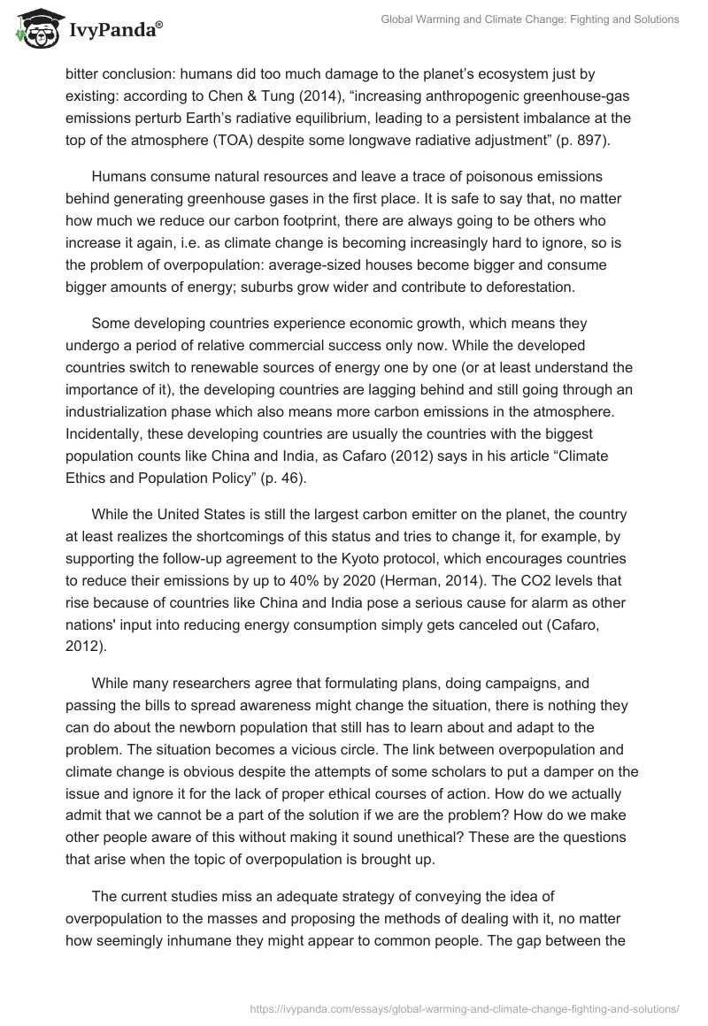 Global Warming and Climate Change: Fighting and Solutions. Page 5