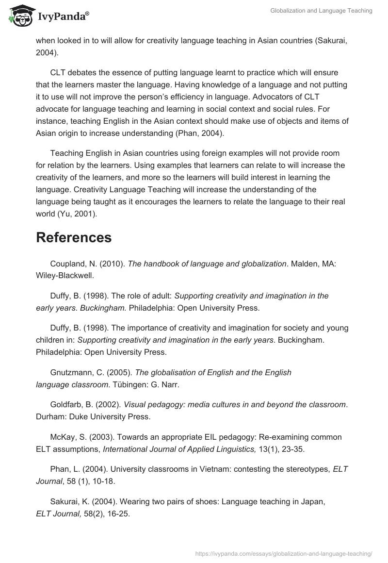 Globalization and Language Teaching. Page 3