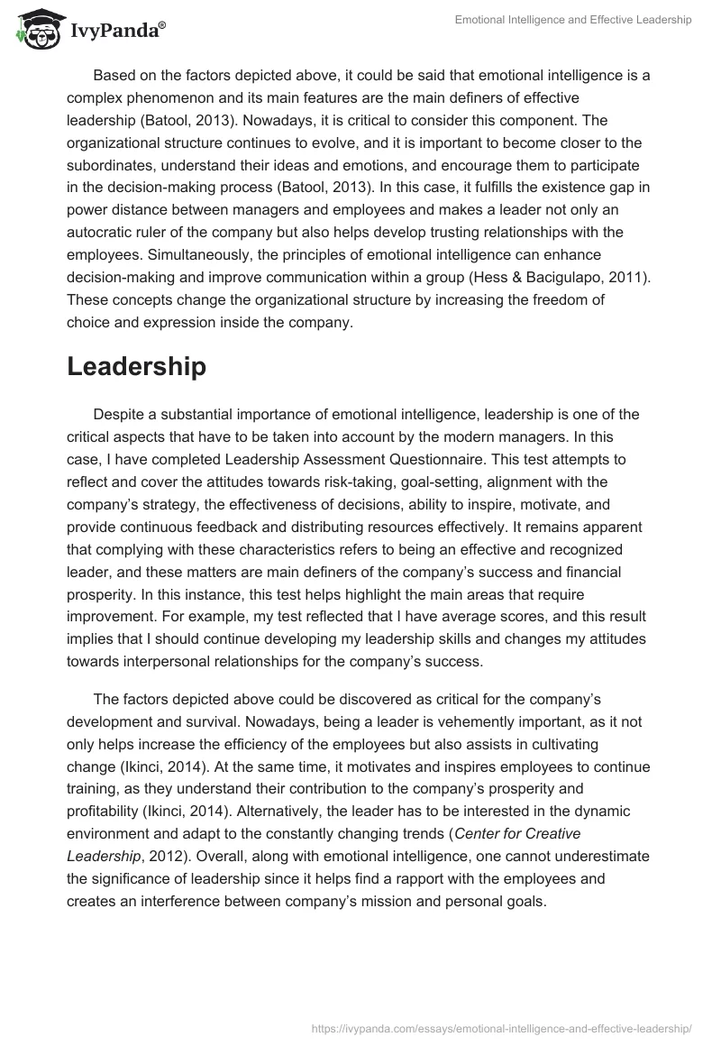 Emotional Intelligence and Effective Leadership. Page 2