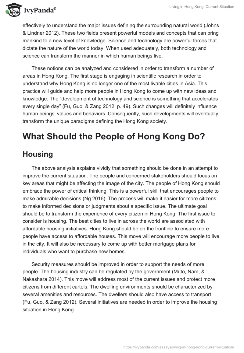 Living in Hong Kong: Current Situation. Page 2