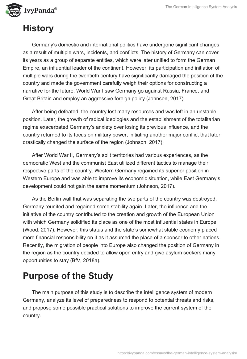 The German Intelligence System Analysis. Page 3