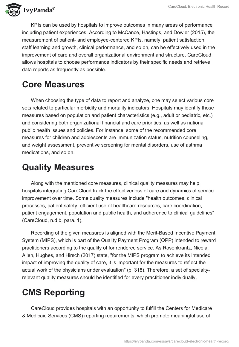 CareCloud: Electronic Health Record. Page 2